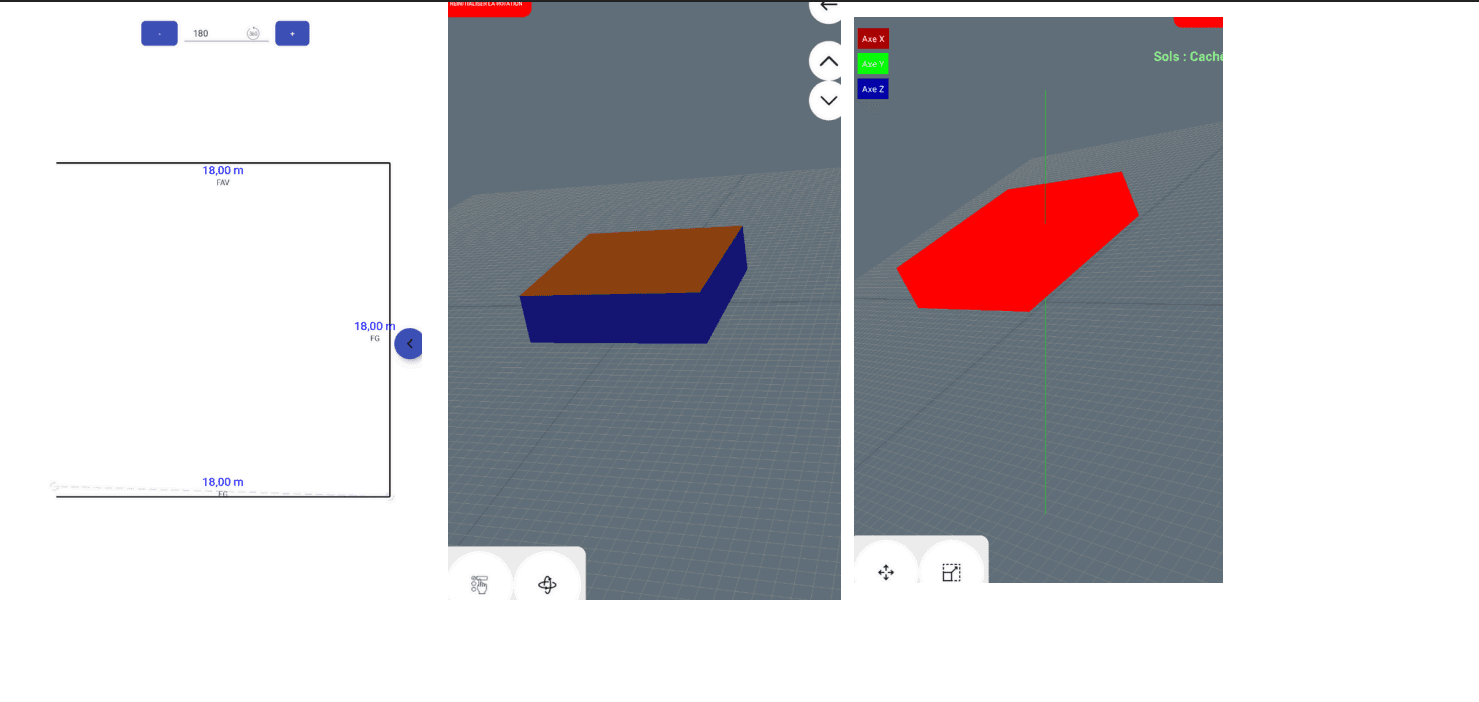 2D and 3D modeling application for architects